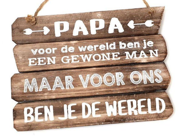 tekstbord hangend papa wereld *5018