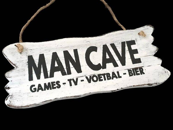 bordje hangend  man cave *5039