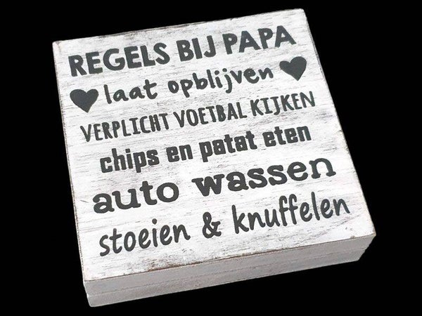 tekstblok regels bij papa *5126