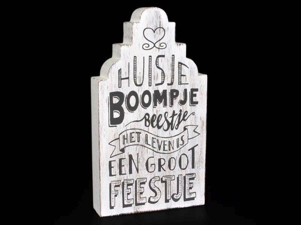 tekstblok huisje feestje *6349