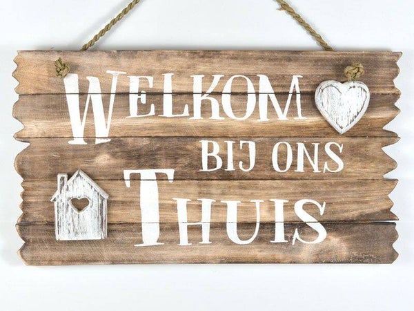 tekstbord welkom *7270