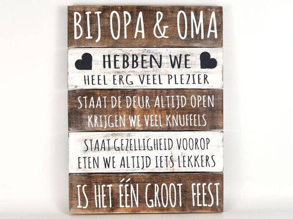 tekstbord opa & oma *7276