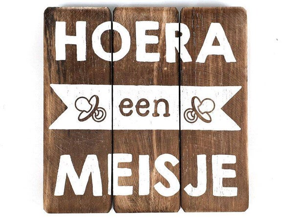 tekstbord een meisje *7603