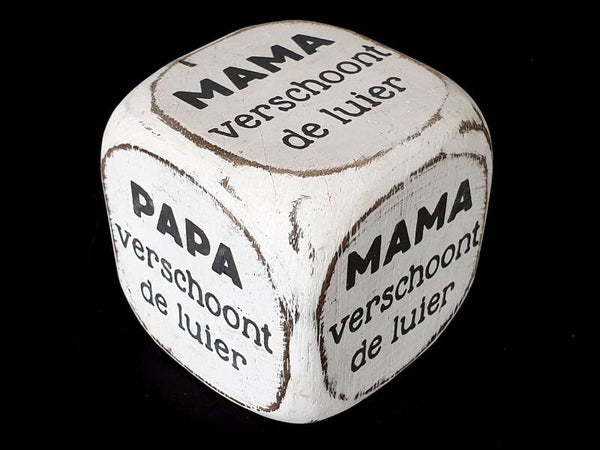dobbelsteen  mama papa verschoont luier*7694
