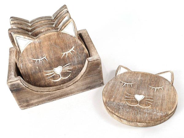 onderzetters kat set=6 *7699