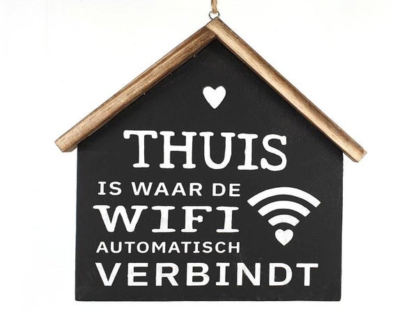 tekstbord huisje  thuis wifi verbindt *7769