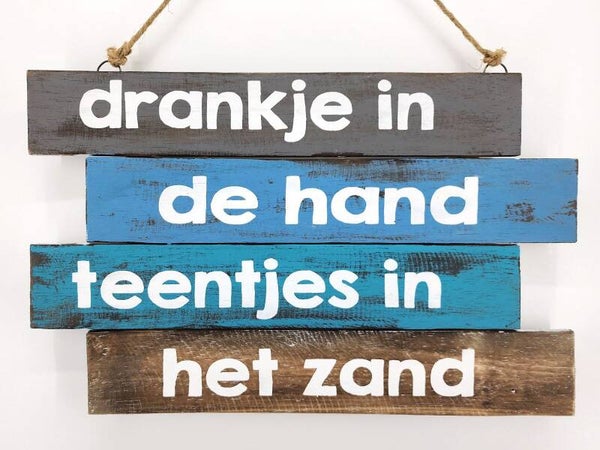 tekstbord drankje in de hand *8029