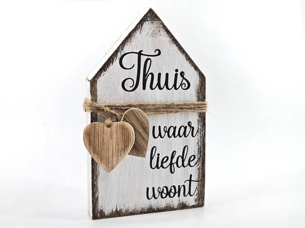 huisje touw hart  thuis waar liefde woont*8209