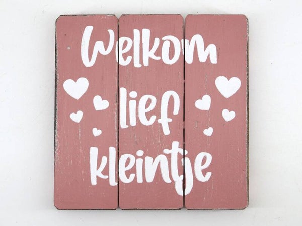 tekstbord welkom lief kleintje *8268