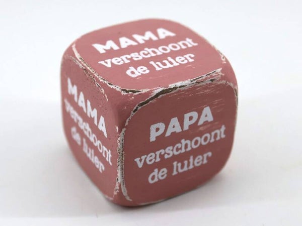 dobbelsteen  mama papa verschoont luier *8270