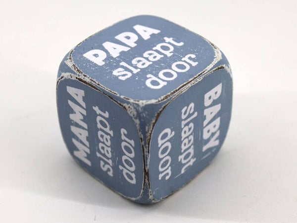 dobbelsteen  mama, papa, baby slaapt door *8271