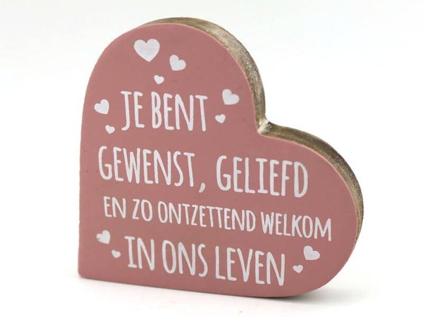 teksthart M  je bent gewenst *8274