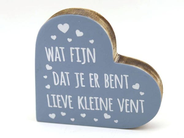 teksthart M  wat fijn dat je er bent lieve kleine vent *8275