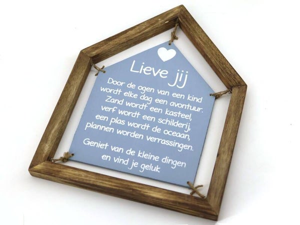 tekstbord huis lieve jij *8293