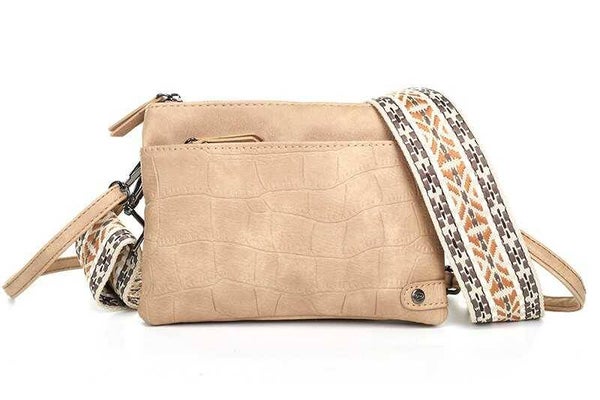 Camel crossbody en schoudertasje Brussel
