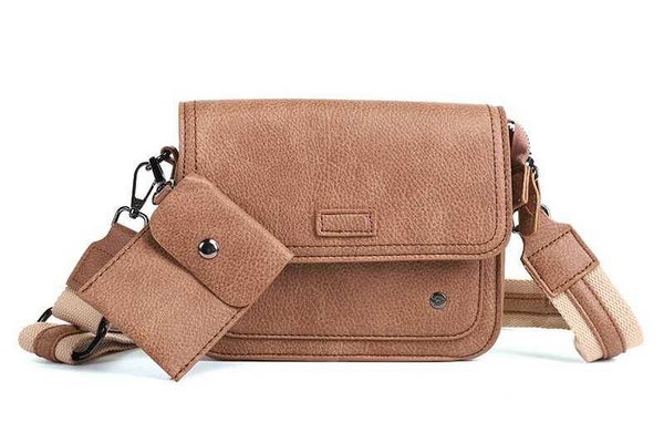 Camel schoudertasje Toulon