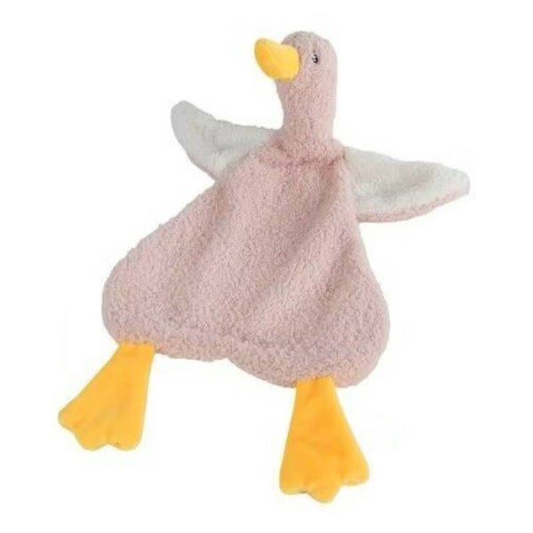 Eend knuffeldoek, 38 cm roze