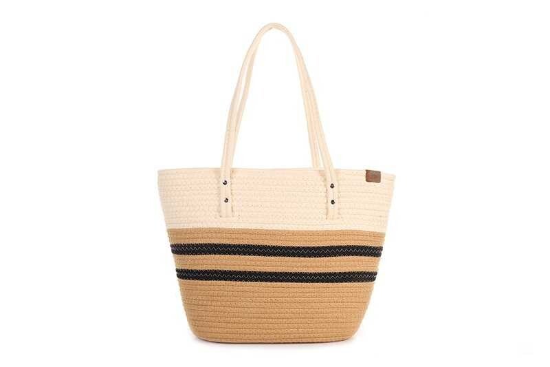 Naturel strandtas beachshopper Moreno