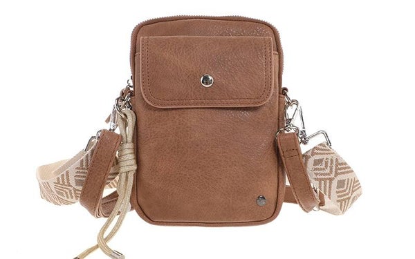 Camel telefoontasje / schoudertasje Boston