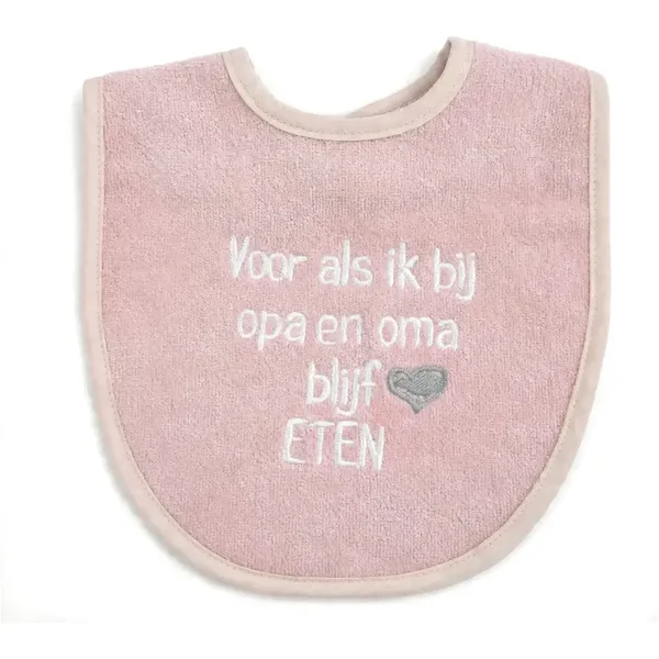 Slab bij opa en oma eten oud roze