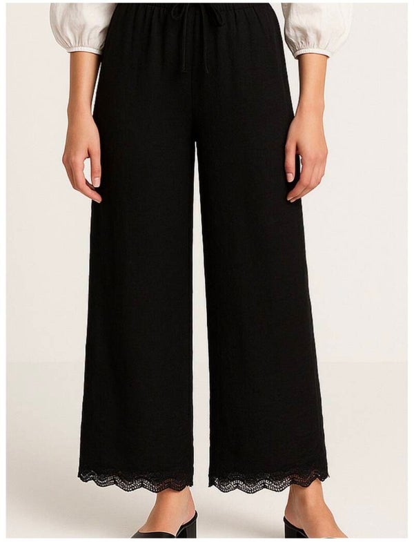 Pantalon fluide satiné