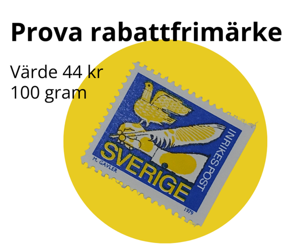 Rabattfrimärken 100 gram PROVA