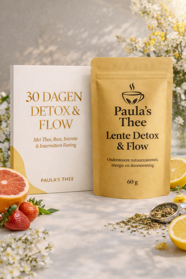 Lente Detox & Flow Pakket – Thee + 30-Dagen E-book