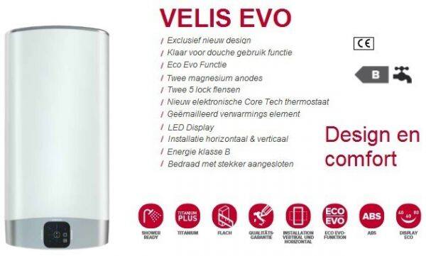 50 liter Ariston Velis EVO ECO Design.type 2024