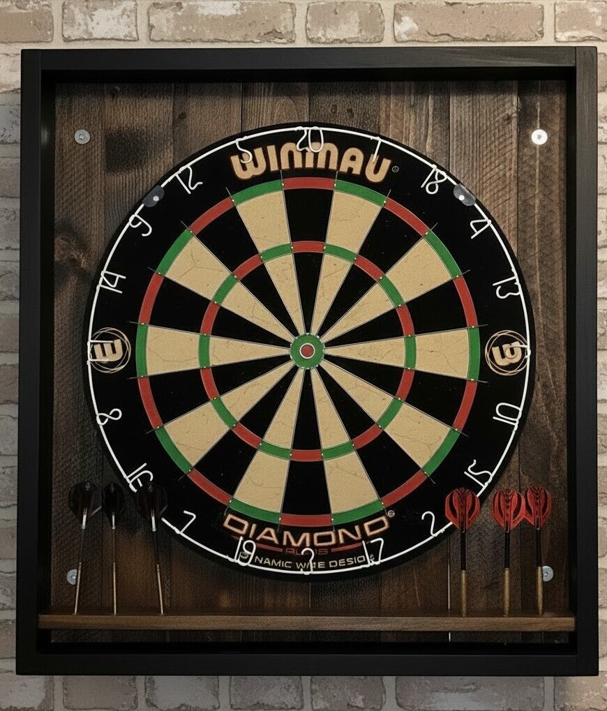Hand crafted dart board surround