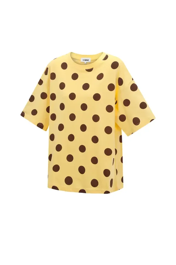 Polkadot t-shirt - Geel