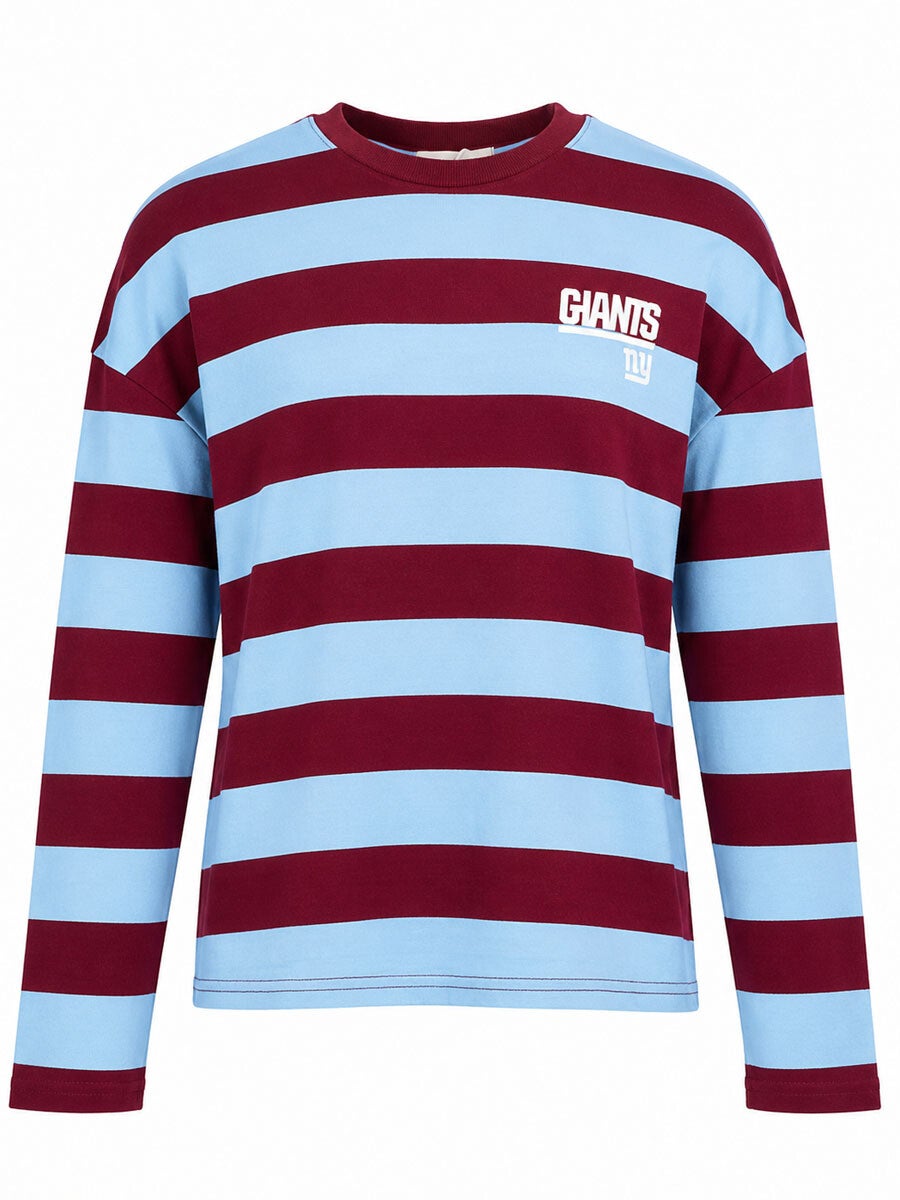 Longsleeve - blauw/bordeaux