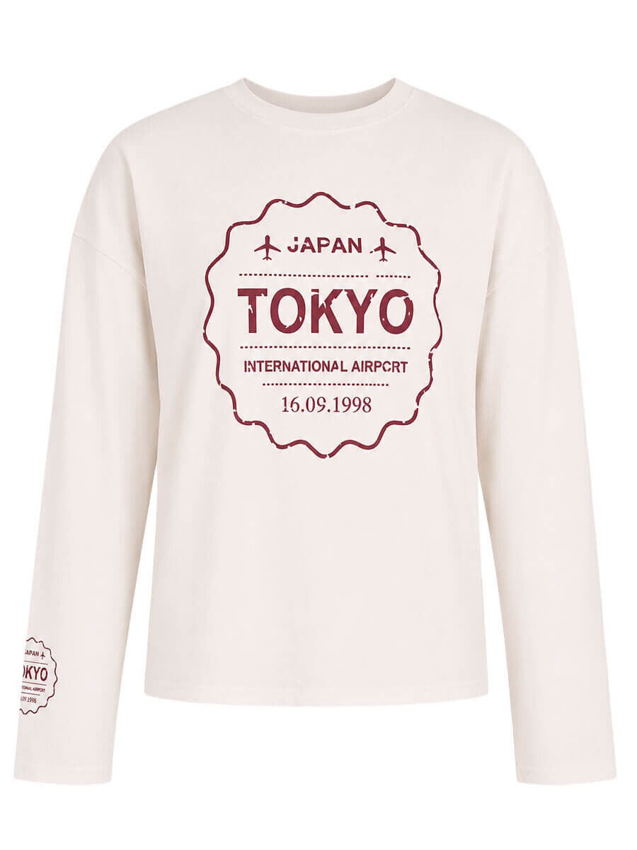 Longsleeve off white - bordeaux