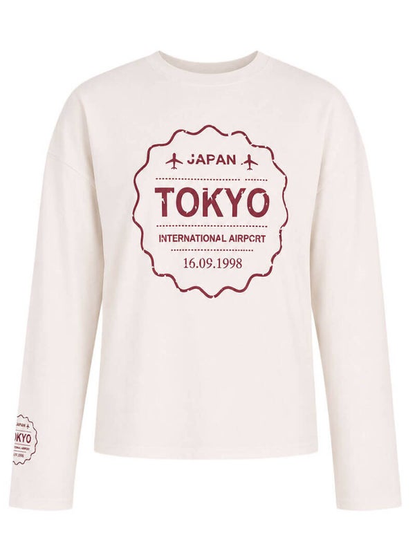 Longsleeve off white - bordeaux