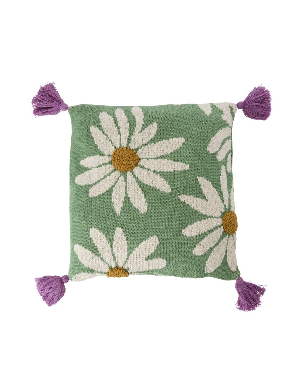 Vierkant Katoen Kussen - Groen