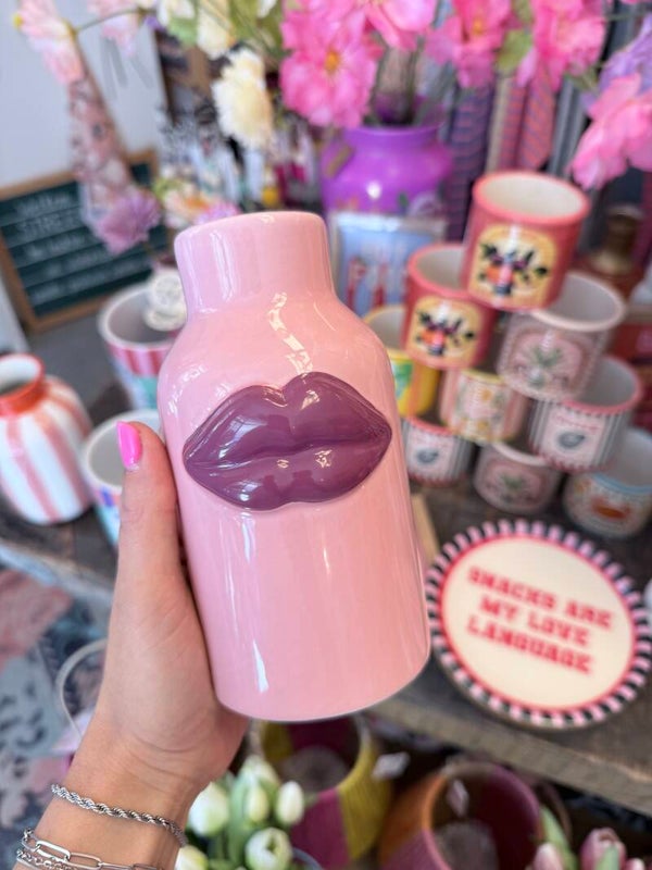 Vaas klein - Lippen - Paars