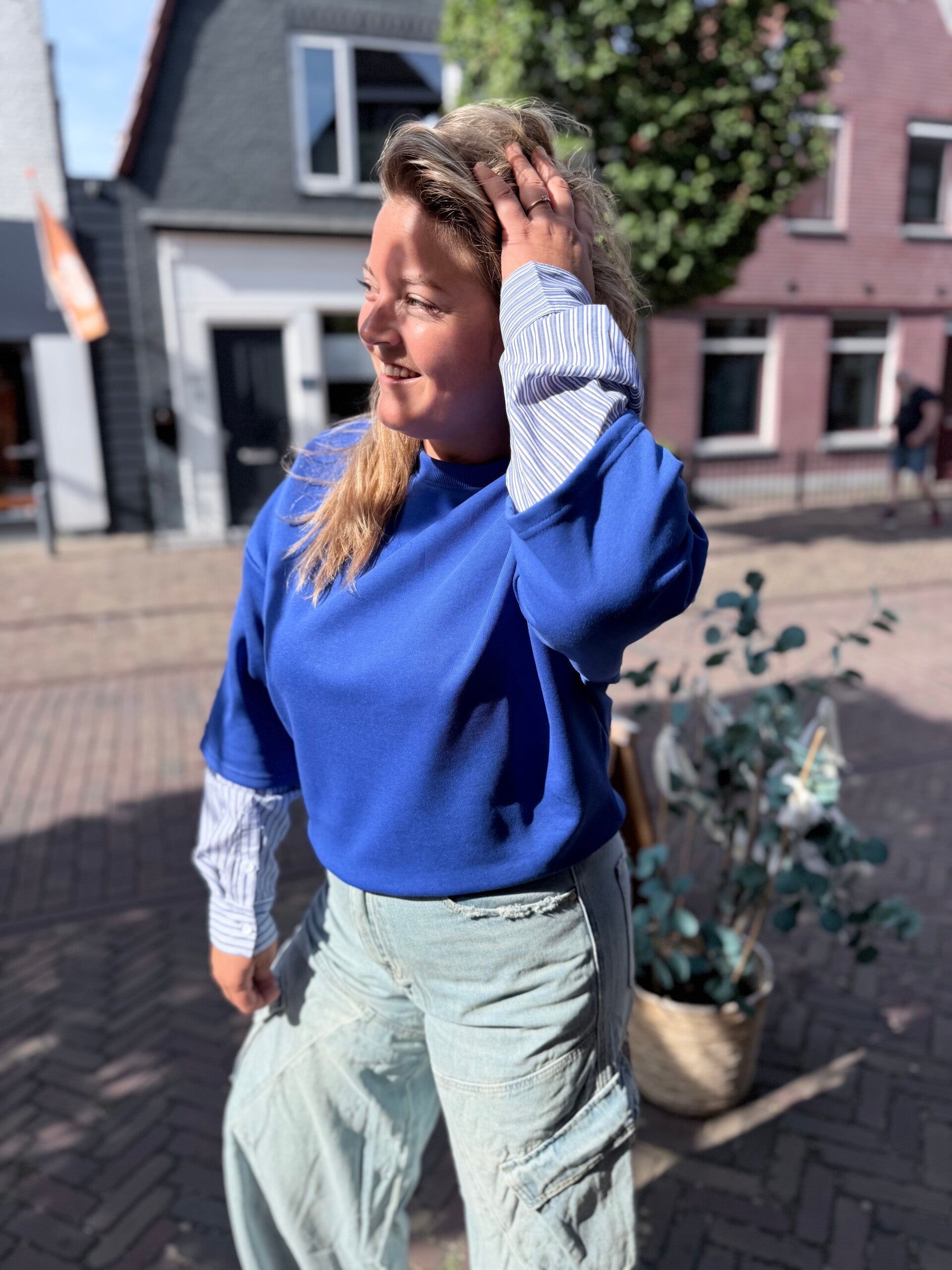 Sweater blouse - blauw