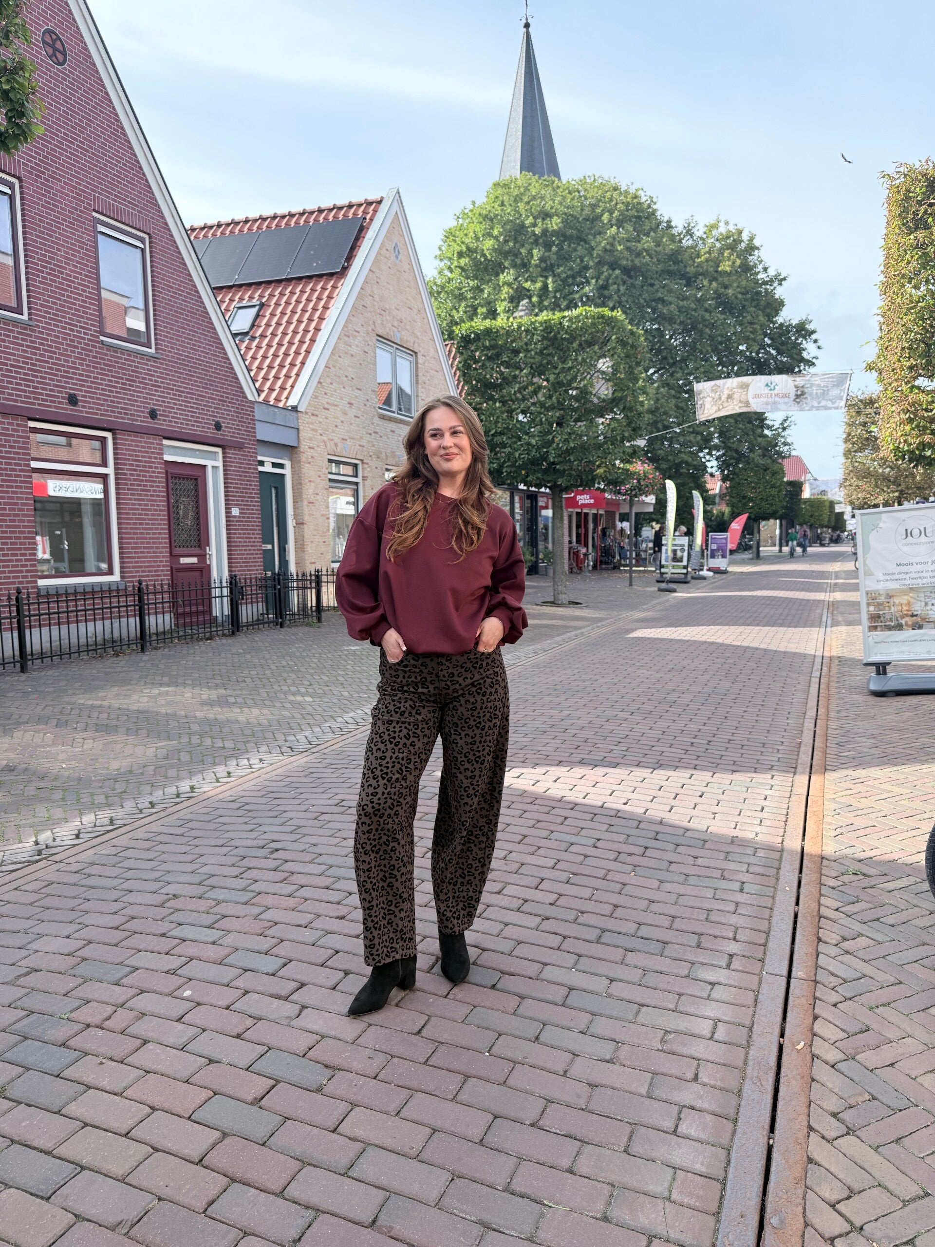 Panter balloon jeans - donkerbruin