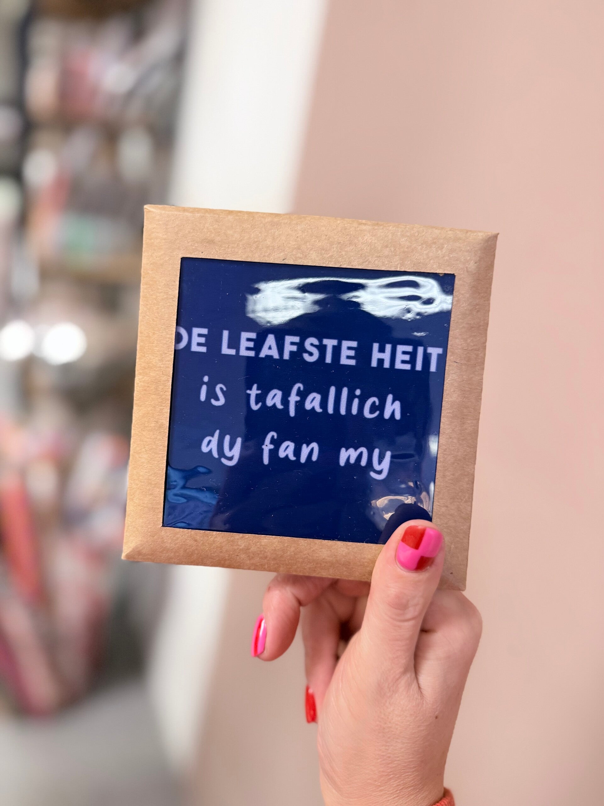 Tegeltje 'De leafste heit is tafallich dy fan my'