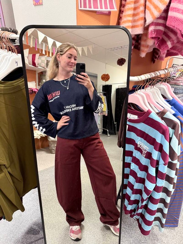 Barrel jeans - bordeaux