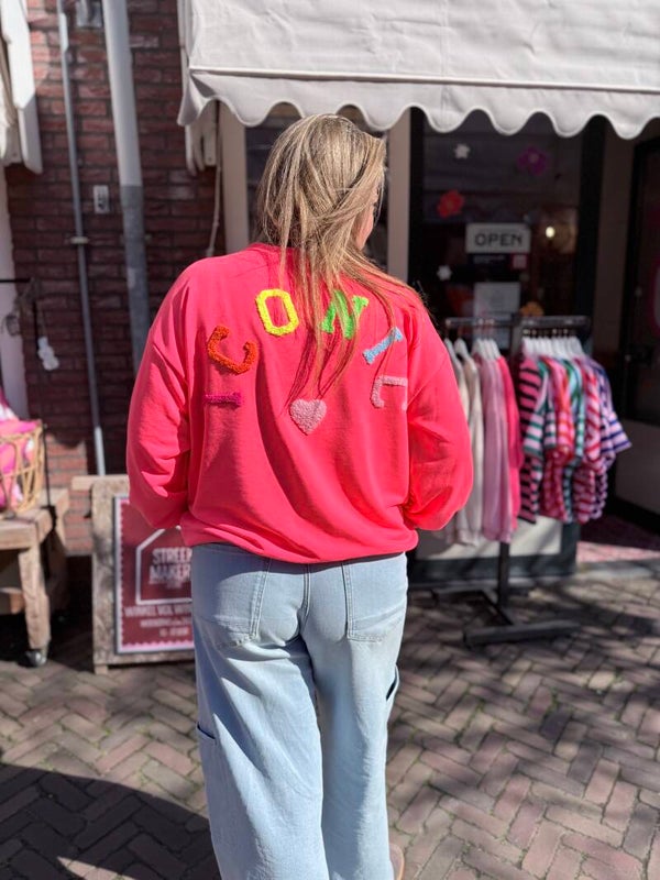 Sweater - Iconic - Neon roze