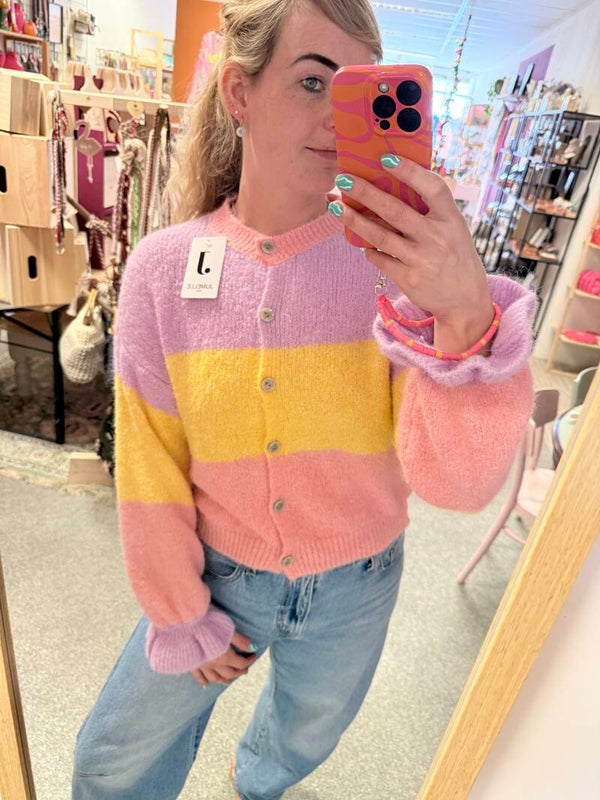 Gebreid vest - Pastel tinten