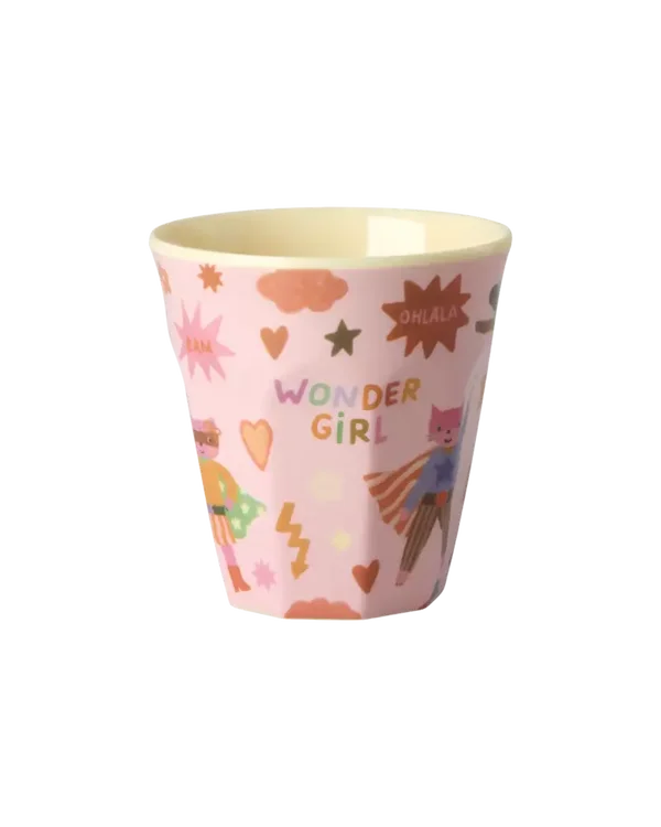 Kleine kinderbeker - Roze - Hero print