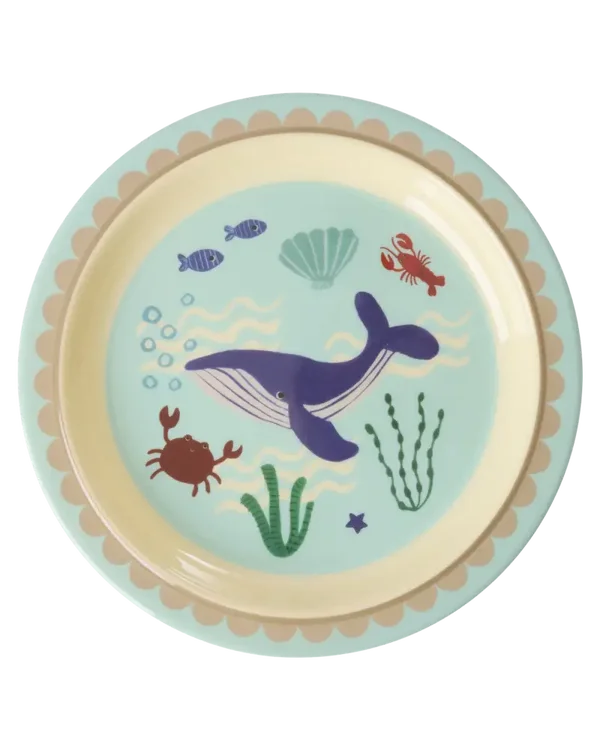 Kinderbord - Blauw - Ocean print