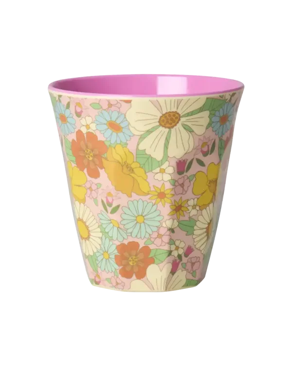 Melamine cup met flowerpower print