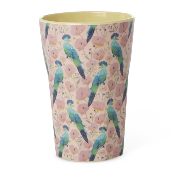 Grote beker - Exotische vogel print