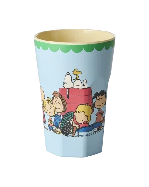 Grote kidsbeker - Blauw - Snoopy print