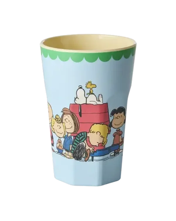 Grote kidsbeker - Blauw - Snoopy print
