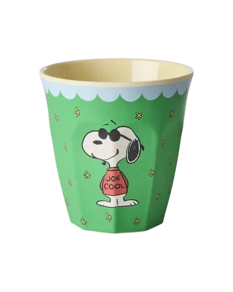Middelgrote kidsbeker - Groen -  Snoopy print