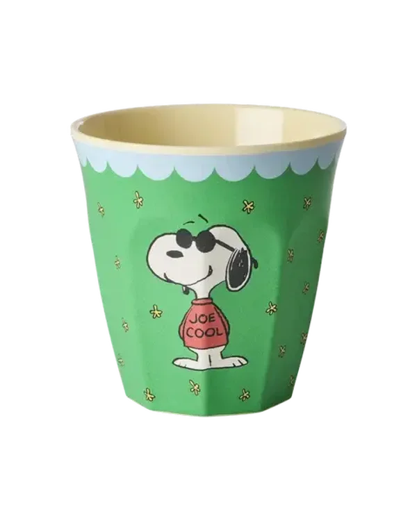Middelgrote kidsbeker - Groen -  Snoopy print