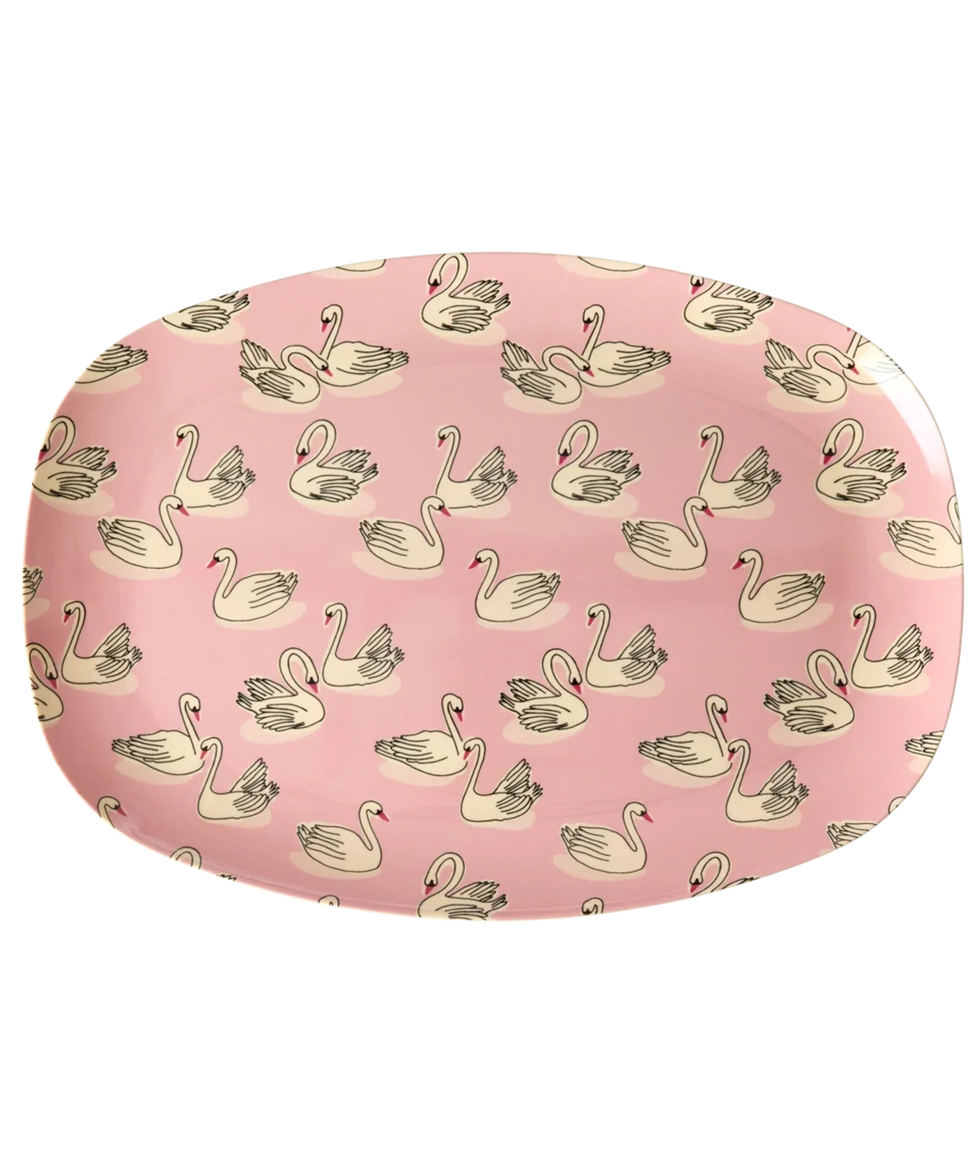 Groot ovaal dinerbord - Swan in Paris